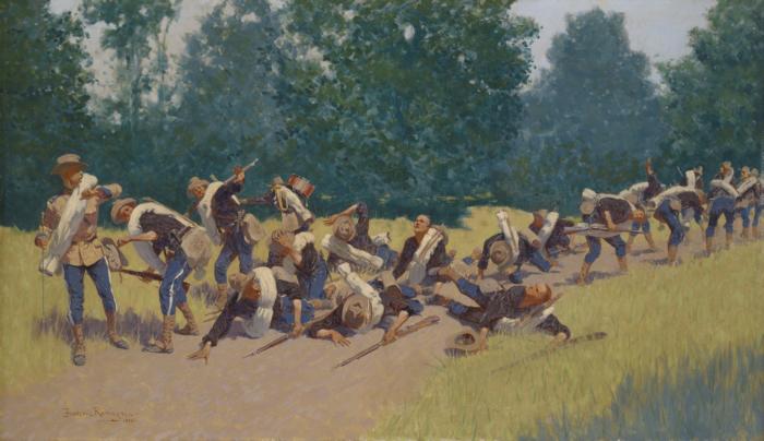 Frederic Remington The Scream of Shrapnel at San Juan Hill